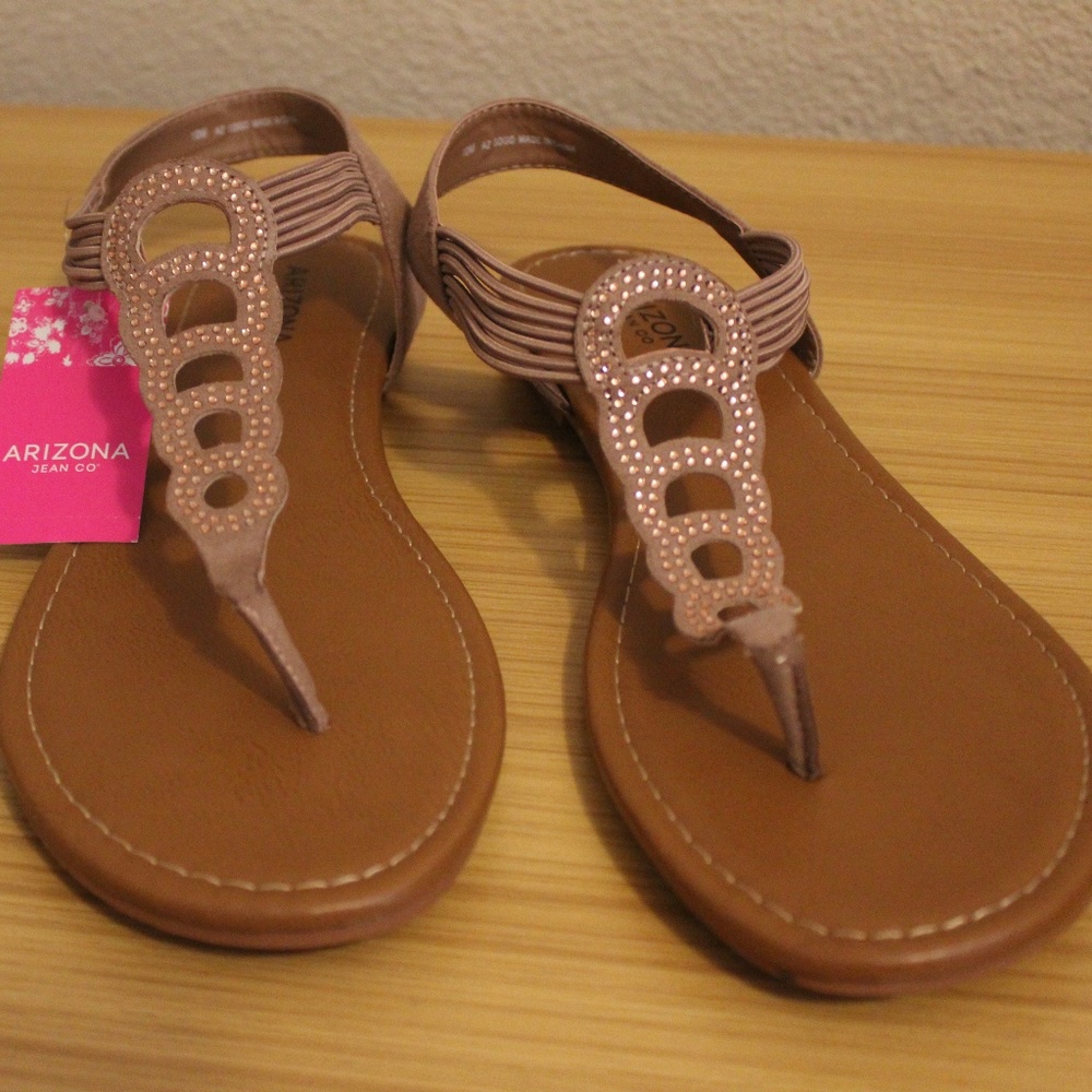 ☀️NWT! Arizona Rose Gold Sandals size 10